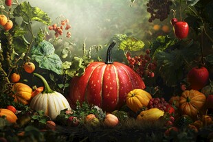 秋日田园多彩瓜果大赏