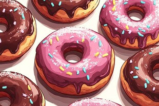 多彩甜甜圈 甜蜜视觉盛宴