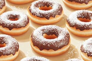 甜蜜巧克力糖霜甜甜圈