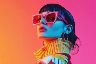 时尚酷女孩的潮流造型