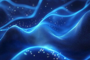 蓝色动感科技线条背景图