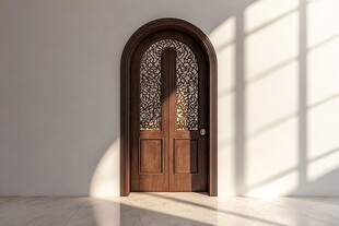 拱形木门 简约室内之光