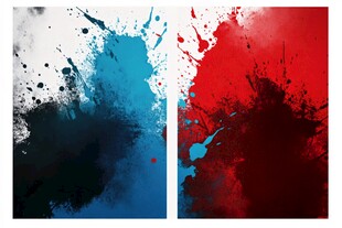 双色泼墨艺术背景图