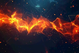 炫彩火焰线条科技感背景