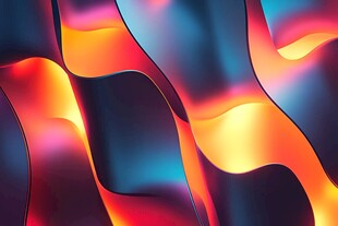 绚丽动感波浪抽象背景图