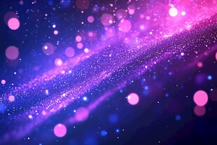 梦幻紫蓝光影粒子背景图