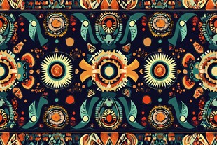 民族风几何图案精美纹饰