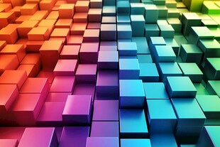 多彩立方体阵列视觉盛宴