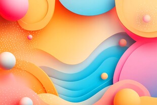 多彩立体几何抽象背景图