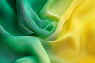 黄绿渐变丝绸布料纹理