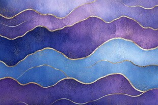 紫蓝金纹波浪抽象背景图