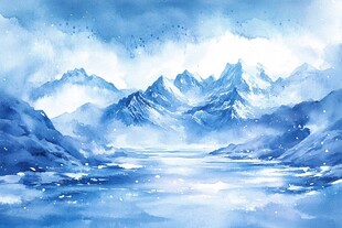 梦幻冰雪山水景
