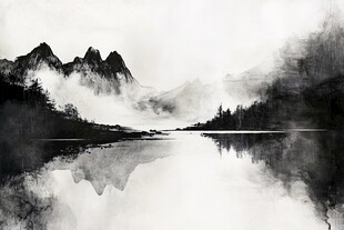 水墨山水间的静谧之境