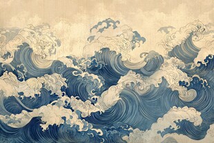 日式海浪图 传统艺术之美
