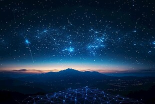 星空下的科技与自然美景