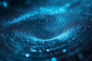 科技感蓝色数据旋涡背景