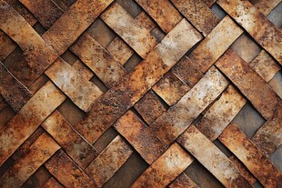 复古编织锈迹金属纹理