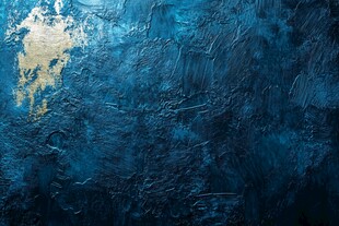 深蓝纹理背景中的金色亮点