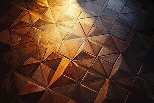 几何木质纹理光影墙面