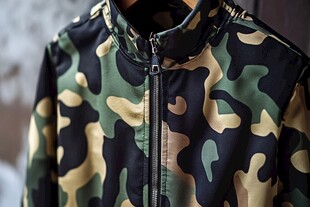 迷彩夹克近景展示