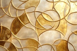 金色曲线艺术装饰图案