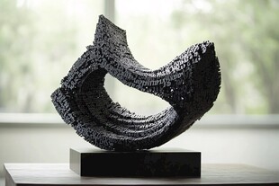 黑色抽象艺术雕塑摆件