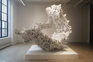 抽象纸艺雕塑 独特艺术感