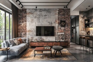 工业风客厅室内设计展示