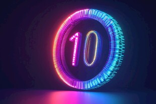 炫彩数字10霓虹特效画面