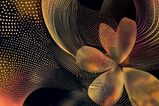 梦幻四叶草抽象艺术背景图