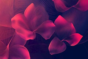 梦幻炫彩花朵背景图