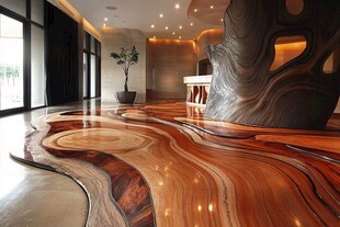 艺术风大厅地面独特设计