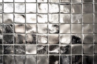 银色马赛克瓷砖纹理