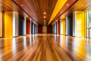 多彩宽敞的现代室内长廊