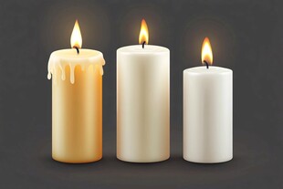 燃烧的多彩蜡烛