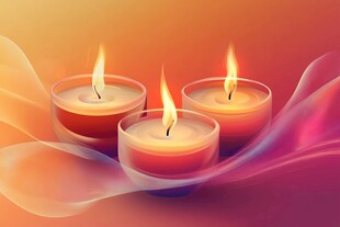 浪漫烛光 梦幻飘带氛围图