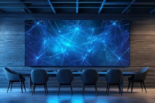 科技会议室的梦幻大屏展示