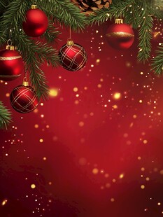 圣诞装饰红色背景图