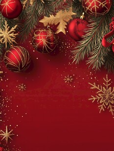 圣诞红背景装饰图