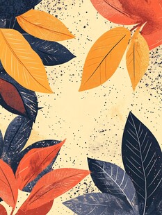 秋季树叶装饰图案背景