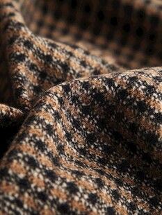 粗花呢面料纹理特写