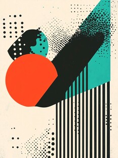 抽象几何图案艺术插画