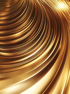 金色流动曲线纹理背景