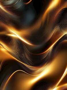 金色动感流线抽象背景图