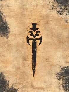 复古风格神秘符文剑图案