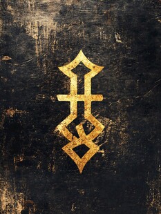 神秘金色符文图案背景