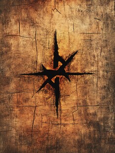 复古裂纹背景上的星形图案