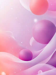 梦幻渐变流体与球体背景