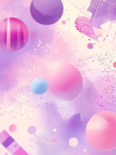 梦幻渐变多彩几何元素背景