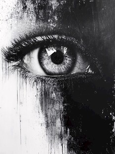 含泪眼眸 情绪与艺术的交融